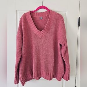 Aerie Pink Soft V-Neck Sweater